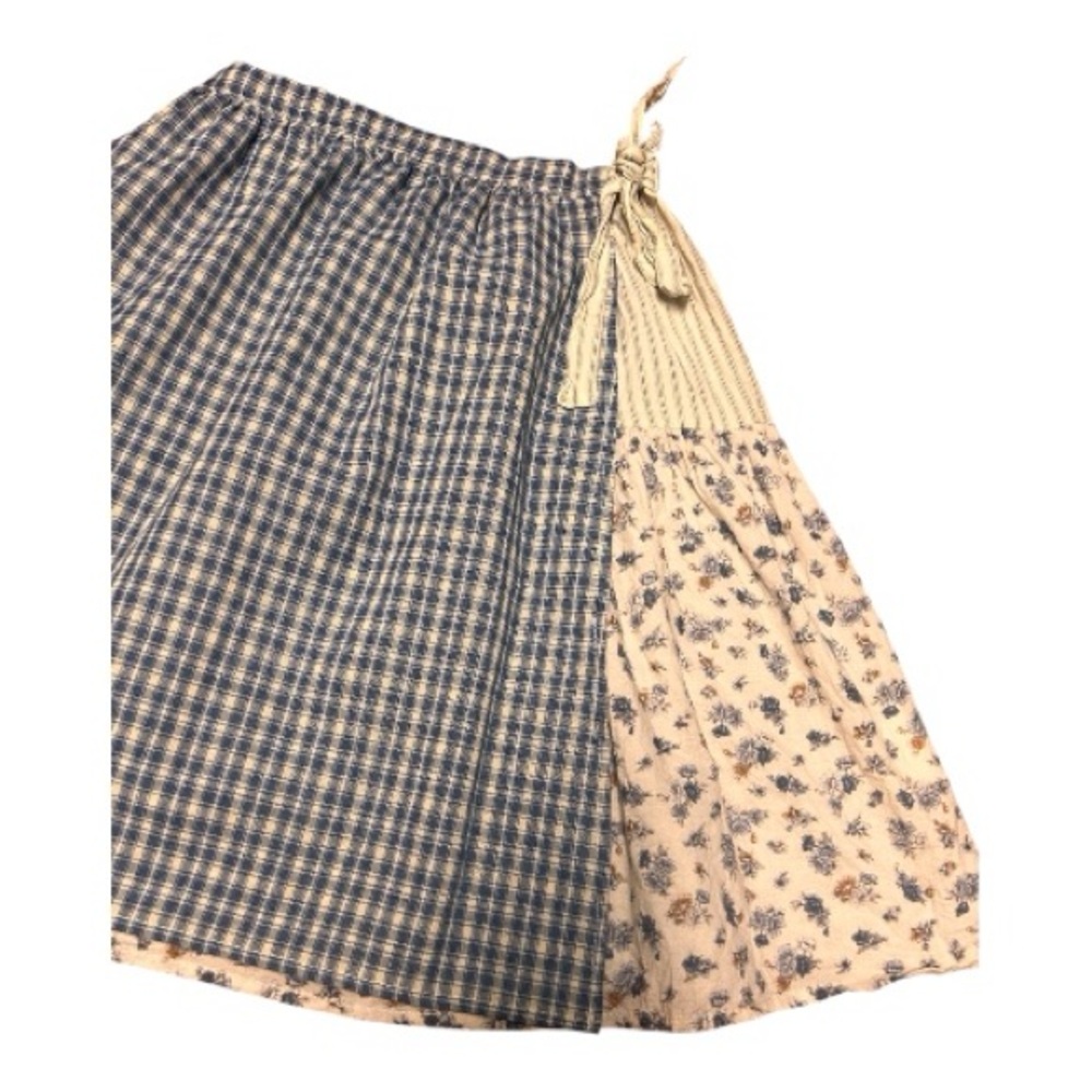 Louisiella apron skirt prairie vintage style plaid floral Size 10 - Picture 4 of 9